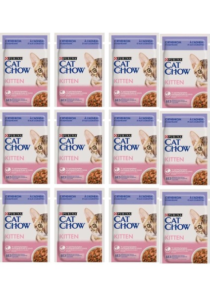 Cat Chow Kuzulu Yavru Kedi Konserve Maması 85 gr x 12 Adet