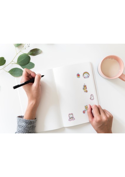 Sevimli Sticker Seti Planner Ajanda Bullet Journal Için Uygun Set