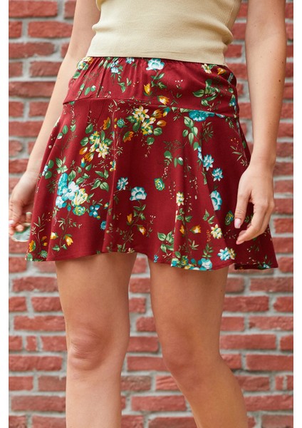 Desenli Şort Etek modelleri