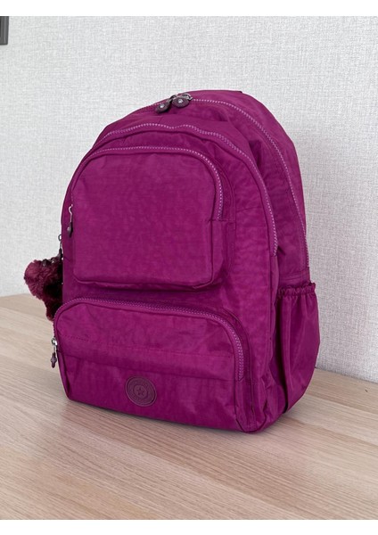 Nemo Bags Bordo Sırt Çantası Okul Çantası Laptop ve Seyahat Çantası Su Geçirmez Spor Çanta