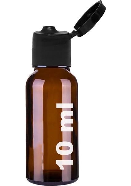 10 ml Amber Şişe Fliptop Kapaklı Sos Şişesi 10 Cc Kolonya Koku Hediyelik Cam Şişe 1 Adet