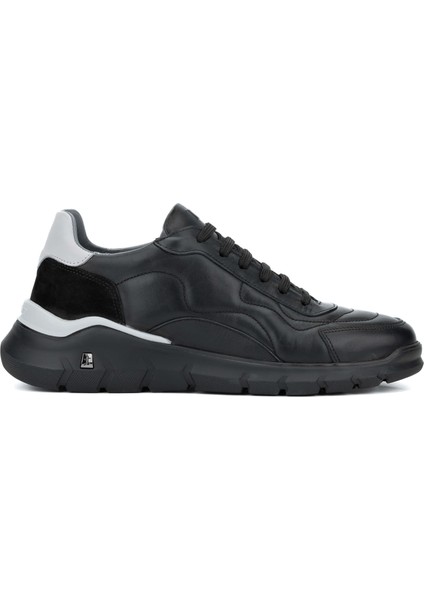 Erkek Hakiki Deri Siyah Sneakers & Spor Ayakkabı 698 1084-3 Erk Ayk SK23/24 Sıyah