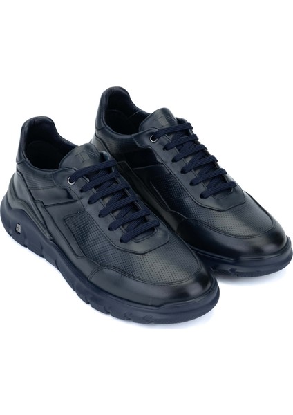 Erkek Hakiki Deri Lacivert Sneakers & Spor Ayakkabı 698 1084-7 Erk Ayk SK23/24 Lacıvert fırsatları