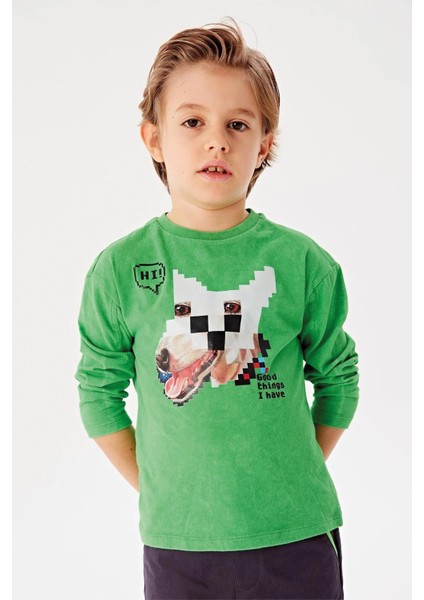 Erkek Çocuk Yeşil T-Shirt