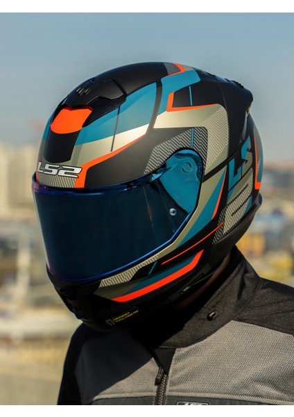 Stream 2 Road Mat Siyah-Gri-Mavi-Kırmızı Kask