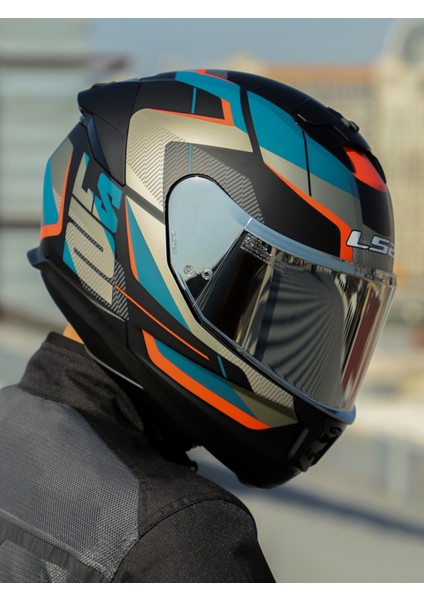 Stream 2 Road Mat Siyah-Gri-Mavi-Kırmızı Kask