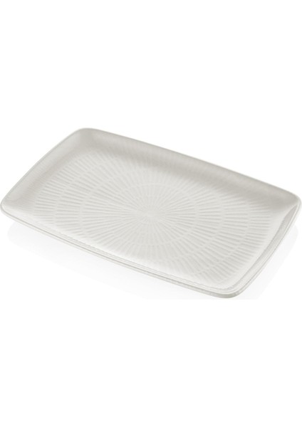 Noon Dikdörtgen Servis Krem 34X25 cm