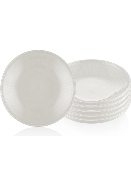 Noon Yemek Tabağı 6lı Krem 20 cm