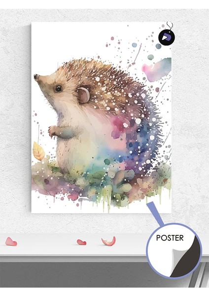 Iğneli Kirpi Hayvan Poster - Afiş - Dekoratif Duvar Posteri