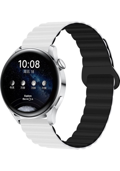 Samsung Galaxy Watch 6-5-4 ve Classic Uyumlu Silikon Mıknatıslı Çift Renkli Kordon 40/44/46/47MM