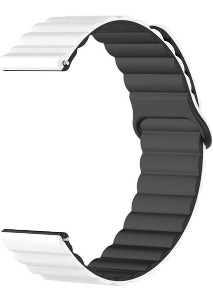 Samsung Galaxy Watch 6-5-4 ve Classic Uyumlu Silikon Mıknatıslı Çift Renkli Kordon 40/44/46/47MM