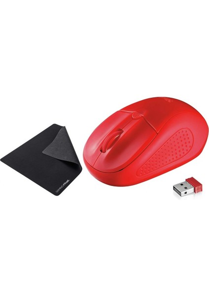 20787 Primo Kablosuz Mouse Kırmızı + Mouse Pad