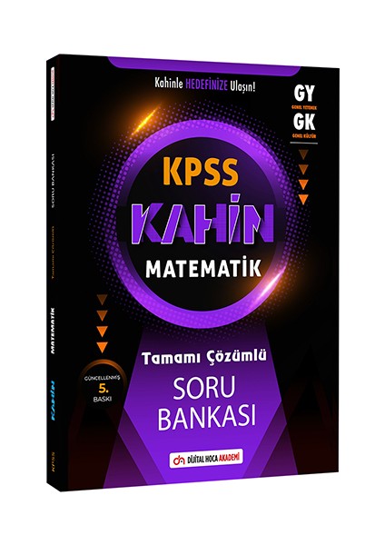 KPSS 2024 Genel Yetenek Kahin Matematik Tamamı Çözümlü Soru Bankası