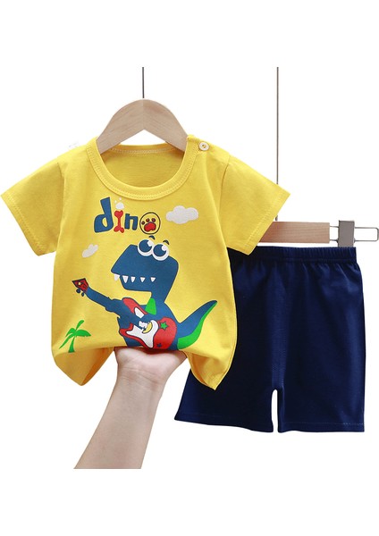 2 Adet Bebek Yaz Kıyafetleri Erkek Karikatür T-Shirt + Şort Takım Elbise (Yurt Dışından) fiyatları