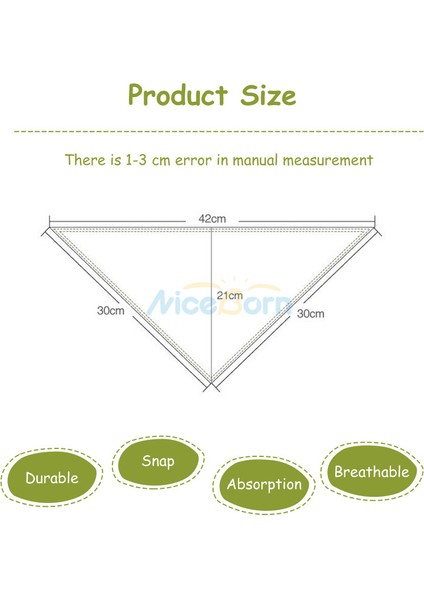 Niceborn 1 Pc Bebek Önlükleri Yumuşak ve Emici Karikatür Saçma Önlükler Erkekler ve Kızlar Için Çift Geçmeli % 100% Organik Pamuk (Yurt Dışından) fırsatları