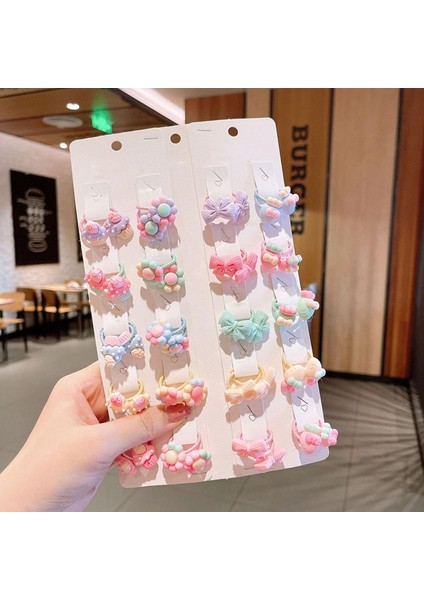 40 Adet/takım Bebek Elastik Saç Bantları Kızlar Için Çiçek Çocuklar Lastik Bantlar Saç Halkası Çocuk At Kuyruğu Tutucu Bebek Saç Aksesuarları (Yurt Dışından)