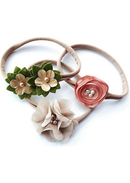 Bebek Yürümeye Başlayan Çiçek 3 Adet/takım Çocuklar Kız Saç Bandı Şapkalar Şapkalar (Yurt Dışından)