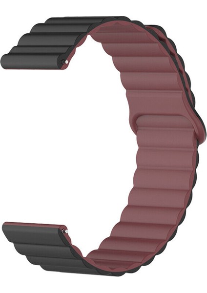 Samsung Galaxy Watch 6-5-4 ve Classic Uyumlu Silikon Mıknatıslı Çift Renkli Kordon 40/44/46/47MM
