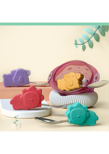 2 Adet/takım Çocuk Sofra Silikon Kaşık Bebek Kısa Saplı Bebekler Ary Gıda Sofra (Yurt Dışından) fiyatları