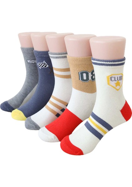 5 Pairs Çocuk Sonbahar Kış Orta Tüp Karikatür Erkek Kız Bebek Kat Çorap (Yurt Dışından) fırsatları