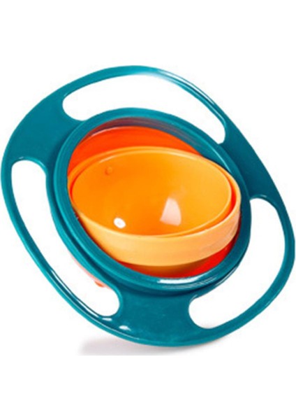 360 Derece Dönebilen Bebek Besleme Tabakları Benzersiz Dökülmeye Dayanıklı Tabaklar Gyro Kase Çok Renkli Karışık (Yurt Dışından)