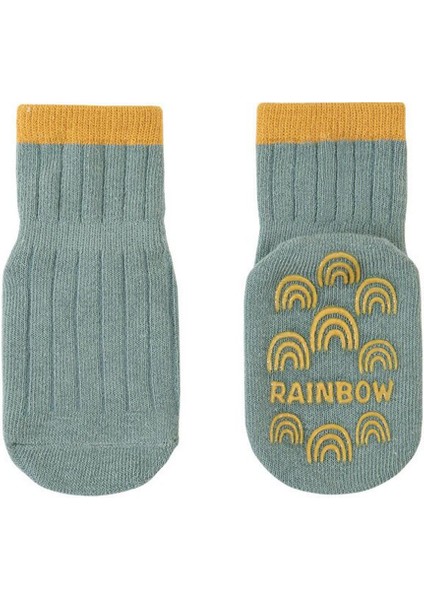 Sevimli Bebek Çorap Kaymaz Yenidoğan Bebek Kız Erkek Kısa Çorap Kauçuk Taban ile Bahar Sonbahar Bebek Yürümeye Başlayan Kat Çorap (Yurt Dışından)