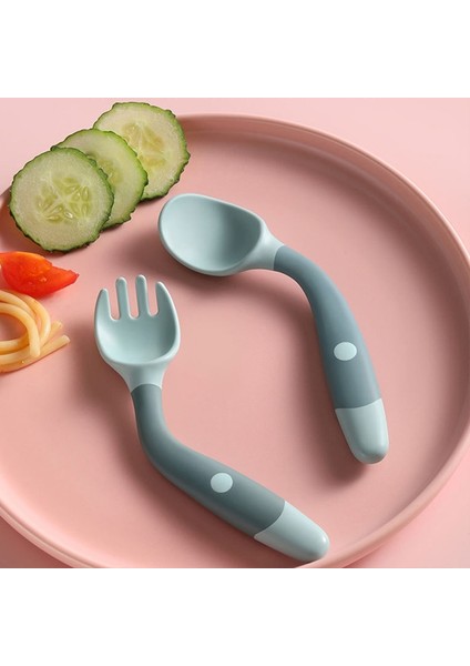 [eğlenceli Canlı] Bebek Çocuk Kaşık Çatal Seti Yumuşak Bükülebilir Silikon Kepçe Çatal Seti Sofra Yürümeye Başlayan Çocuk Eğitim Besleme Çatal Bıçak Takımı Gereçler (Yurt Dışından) fiyatları