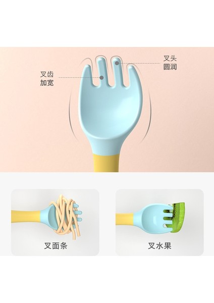 [eğlenceli Canlı] Bebek Çocuk Kaşık Çatal Seti Yumuşak Bükülebilir Silikon Kepçe Çatal Seti Sofra Yürümeye Başlayan Çocuk Eğitim Besleme Çatal Bıçak Takımı Gereçler (Yurt Dışından) modelleri