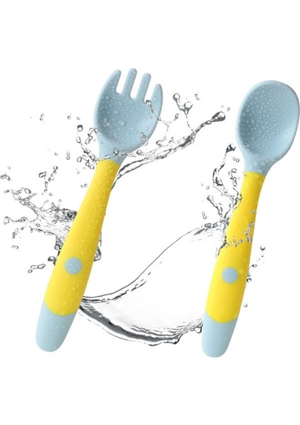 [eğlenceli Canlı] Bebek Çocuk Kaşık Çatal Seti Yumuşak Bükülebilir Silikon Kepçe Çatal Seti Sofra Yürümeye Başlayan Çocuk Eğitim Besleme Çatal Bıçak Takımı Gereçler (Yurt Dışından) fırsatları