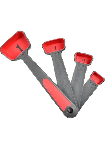 Katlanabilir Silikon Ölçme Bardak ve Kaşık Seti Pişirme Aletleri 4'lü Kaşık (Yurt Dışından) modelleri