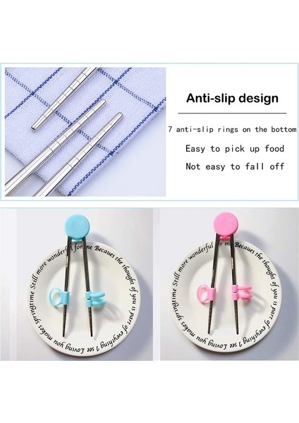 2 Çift Çocuk Eğitim Çubukları Lp Yemek Çubuklarını Yeniden Kullanılabilir Bir Yemek Aracı Olarak Kullanmayı Öğrenin (Yurt Dışından) indirimleri