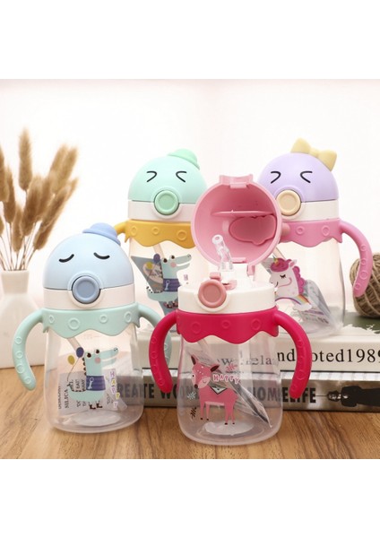 350 ML/400 ml Bebek Saman Bardak Eğitim Fincan Çocuk Karikatür Içme Suyu Canavar Şişe Çocuklar Için Karikatür Su Şişesi Çocuk Saman Şişesi Sling Çocuk Fincan (Yurt Dışından) fiyatları