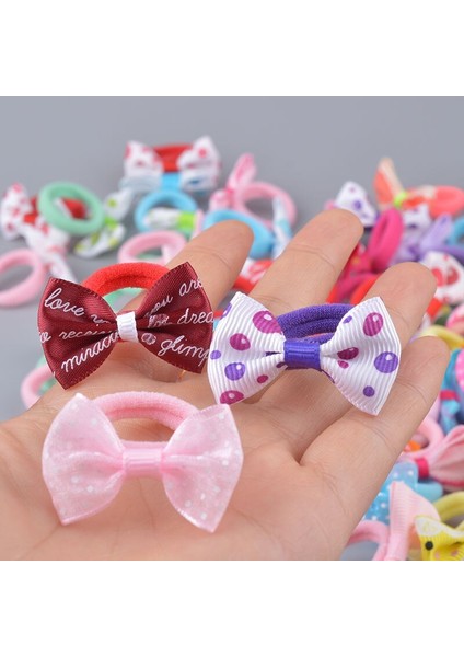 10 Adet/grup Sevimli Yaylar Bebek Saç Bantları Elastik Kızlar Lastik Bantlar Güzel Nokta At Kuyruğu Tutucu Çocuk Saç Aksesuarları (Yurt Dışından) fiyatları