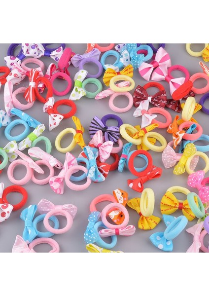 10 Adet/grup Sevimli Yaylar Bebek Saç Bantları Elastik Kızlar Lastik Bantlar Güzel Nokta At Kuyruğu Tutucu Çocuk Saç Aksesuarları (Yurt Dışından) modelleri