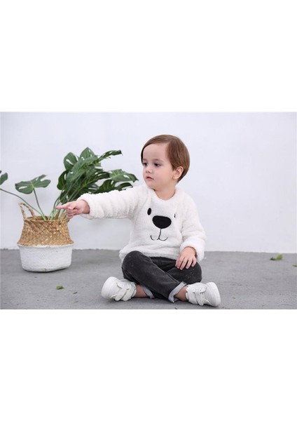 Sevimli Ayı Çocuklar Bebek Kız Erkek Üst Bluz Kazak Kalın Sıcak Giysiler Uzun Kollu Kaşmir Kapüşonlular (Yurt Dışından) modelleri