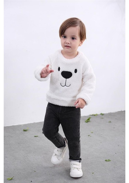 Sevimli Ayı Çocuklar Bebek Kız Erkek Üst Bluz Kazak Kalın Sıcak Giysiler Uzun Kollu Kaşmir Kapüşonlular (Yurt Dışından) fırsatları