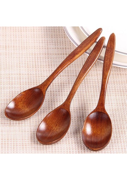 Yüksek Kaliteli Tahta Kaşık Gereçler Aracı Pirinç Çorbası Çay Kaşığı Tatlı Kaşığı Kahve Karıştırma Dondurma (Yurt Dışından)