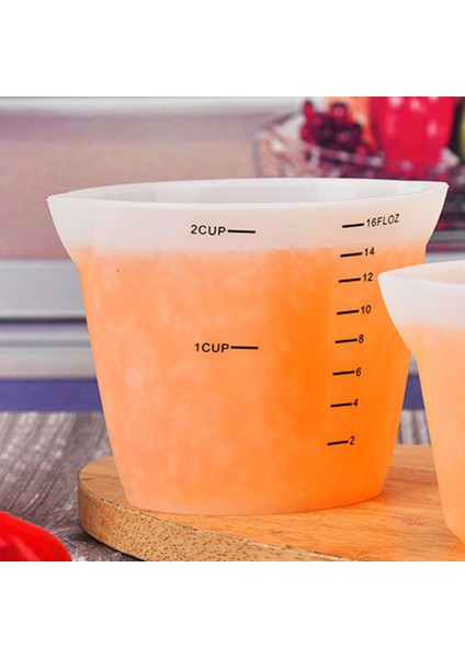3xreusable Silikon Ölçüm Kabı Mutfak Pişirme Araçları Için Ölçme Aletleri 500ML (Yurt Dışından) fırsatları