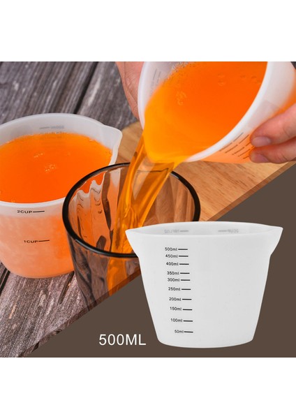3xreusable Silikon Ölçüm Kabı Mutfak Pişirme Araçları Için Ölçme Aletleri 500ML (Yurt Dışından) indirimleri