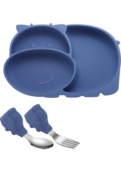 【happier】 Bebek Silikon Yemek Tabağı Çocuk Sofra Bebek Kase Yeme Eğitim Çatalı ve Kaşık Seti (Yurt Dışından) fiyatları