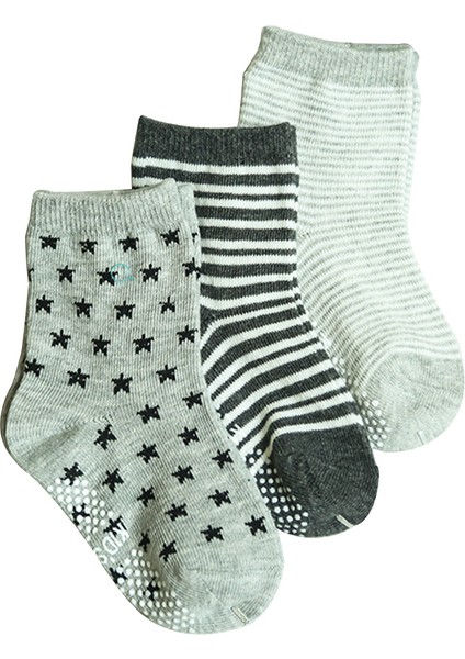 6 Çift Sevimli Kaymaz Bebek Yürümeye Başlayan Kaymaz Çizgili Yıldız Baskı Ayak Bileği Çorap (Yurt Dışından) fırsatları