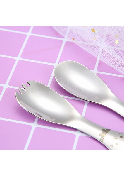 [eğlencelı Canlı] 1 Adet Bebek Sofra Sevimli Karikatür Kedi Kaşık Paslanmaz Çelik Çatal Bebek Uygulama Yemek Çatalı Kaşık Besleme Aracı (Yurt Dışından) modelleri