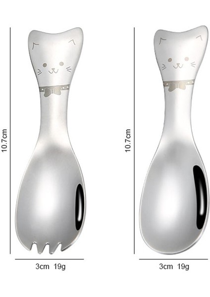 [eğlencelı Canlı] 1 Adet Bebek Sofra Sevimli Karikatür Kedi Kaşık Paslanmaz Çelik Çatal Bebek Uygulama Yemek Çatalı Kaşık Besleme Aracı (Yurt Dışından) fırsatları