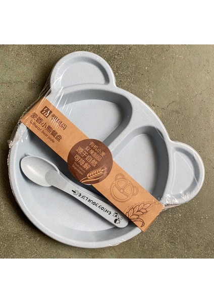 Çocuk Yemek Takımı Buğday Samanı Sofra Bebek Yemek Tepsisi Kahvaltı Tepsisi Mavi (Yurt Dışından) modelleri