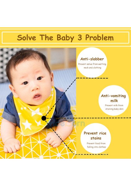 Niceborn 5 Adet Bebek Önlükler Bebek Üçgen Tükürük Havlusu Yumuşak ve Emici Karikatür Saçma Önlükler % 100% Organik Pamuk Çift Snap ile Erkekler ve Kızlar Için (Yurt Dışından) modelleri