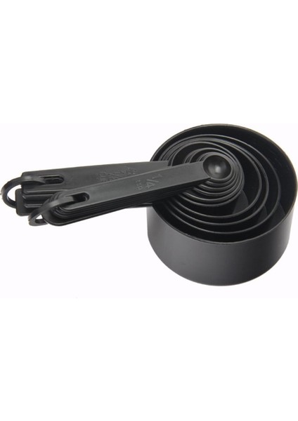 Kahve Çay Pişirme Için 10 Adet Siyah Plastik Ölçüm Kaşıkları Bardak Seti Araçları (Yurt Dışından) modelleri