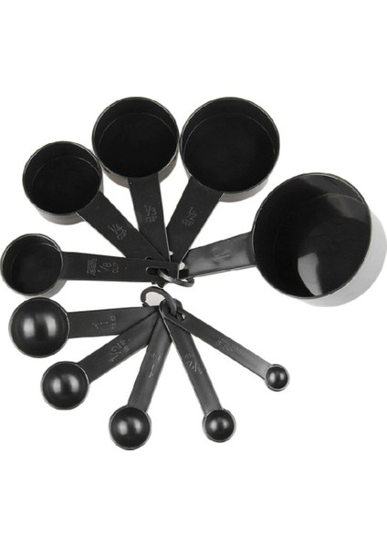 Kahve Çay Pişirme Için 10 Adet Siyah Plastik Ölçüm Kaşıkları Bardak Seti Araçları (Yurt Dışından) fırsatları