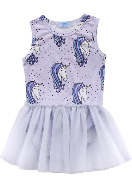 Bebek Kızın Karikatür Pony Romper Moda Kolsuz Örgü Iplik Etek Etek Üçgen Tulumlar (Yurt Dışından) fiyatları