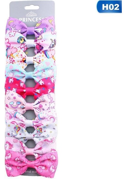 Sys 10 Adet/takım Bebek Tokaları Gökkuşağı Ünikorn Headdress Degrade Yay Saç Tokaları (Yurt Dışından) modelleri