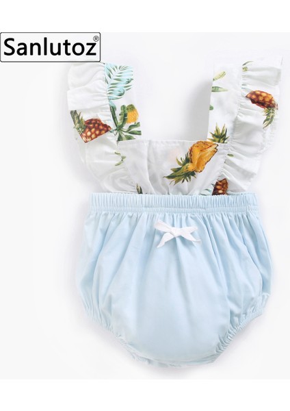 Sevimli Ananas Baskı Bebek Giyim Yaz Yenidoğan Bebek Kız Bodysuits Pamuk Bebek Giysileri Prenses (Yurt Dışından)